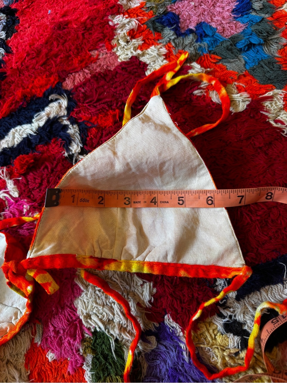 60s Vintage Barkcloth Hawaiian Bikini Top and sarong skirts Sz M - Picture 5 of 9
